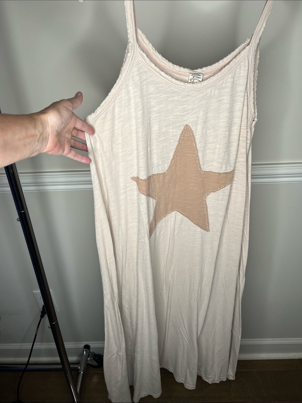 Magnolia Pearl Blush Tank Dress with Tan Star Appliqué